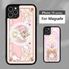 C-Cardcaptor Sakura Magnetic Matte Phone Case For iPhone 16 17 15 14 13 12 11 For Magsafe Wireless Charge Cover