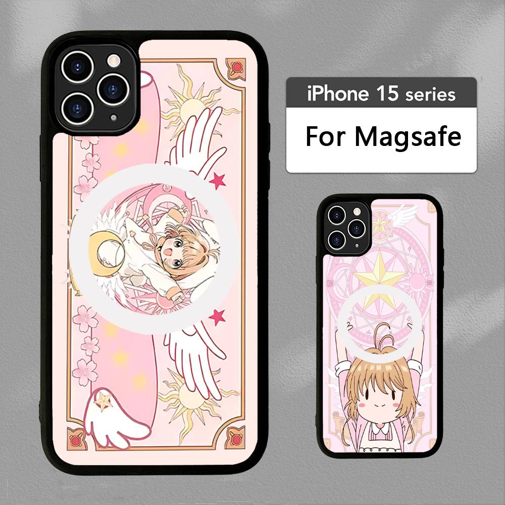 C-Cardcaptor Sakura Magnetic Matte Phone Case For iPhone 16 17 15 14 13 12 11 For Magsafe Wireless Charge Cover