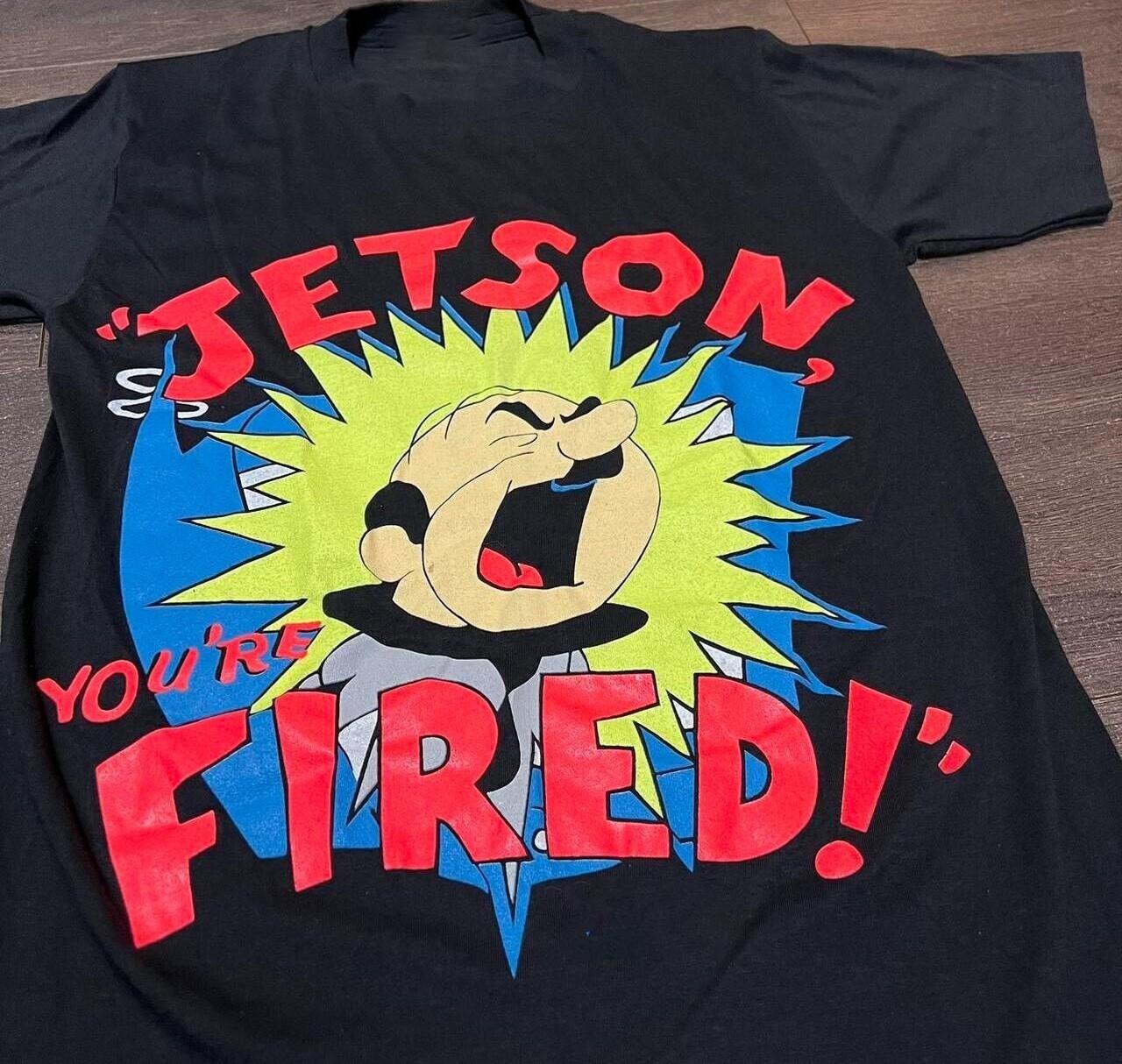 90s The Jetsons Jetson Youre Fired Shirt Funny Unisex Black S-5XL EM0801 M