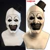 Gruselige Halloween-Clownmaske Kopfschmuck für Cosplay und Partys Schreckliches weißes Latex