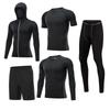 Men's Quick-Dry Basketball Compression Sportswear Set - 3 or 4 Pieces for Autumn/Winter Running