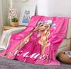 Custom Name Pink Barbie Flannel Blanket Throw Blanket Soft Warm Sofa Bed Home Decor Unique Gift