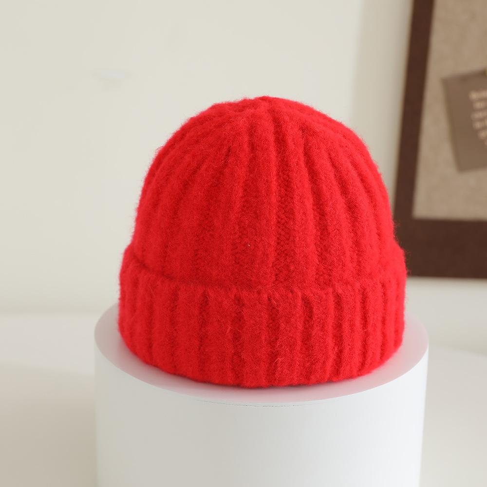 Winter Hats For Children Girls Boys Kids Knitted Beanie Candy Color Solid Striped Keep Warm Korean Style Casual Bonnet Caps New