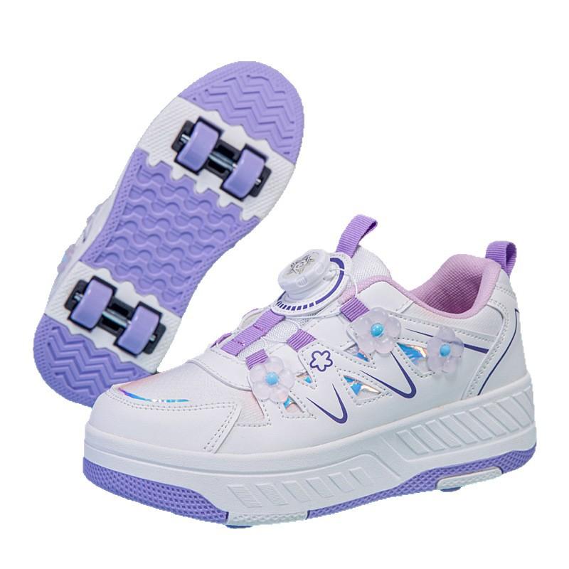 Middle Child Runaway Shoes Roller Skating Boy Classmate Double Wheel Burst Shoes Student Skates Girls Four Wheels With Lights