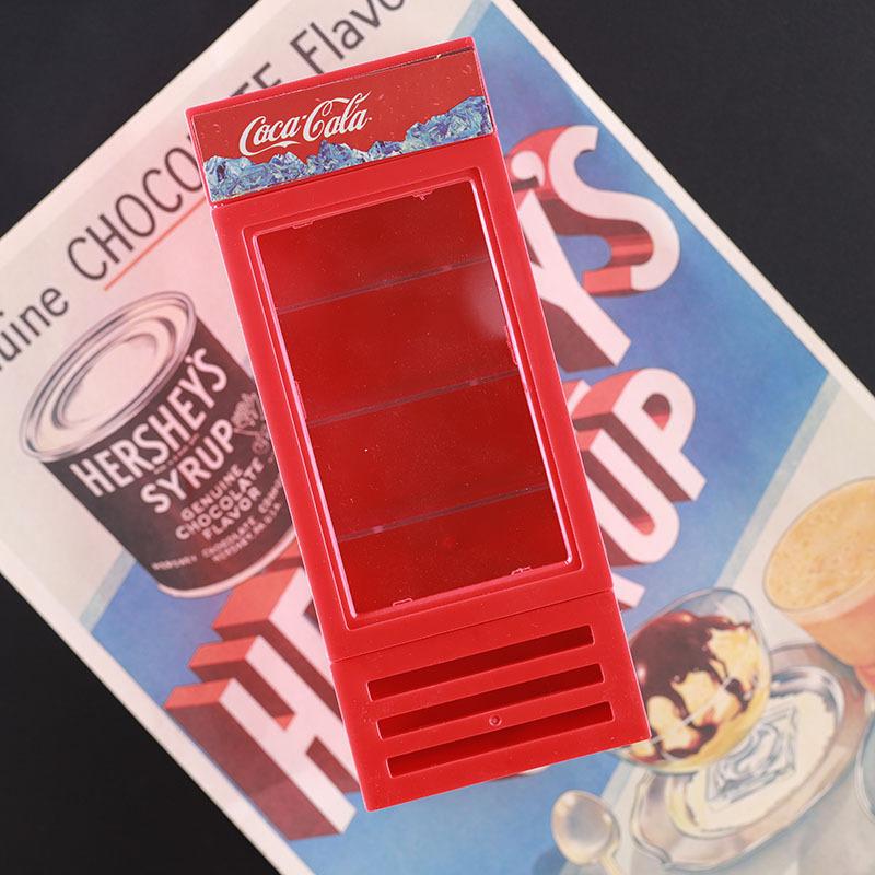 Mini Supermarket Refrigerator Sticker Cabinet Model Toy Micro Scene Diy Doll House Food Play Accessories Miniature Bottle