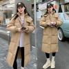 New bread clothes, long down cotton-padded clothes, women's loose autumn and winter cotton-padded clothes, and thickened cotton-padded jackets.