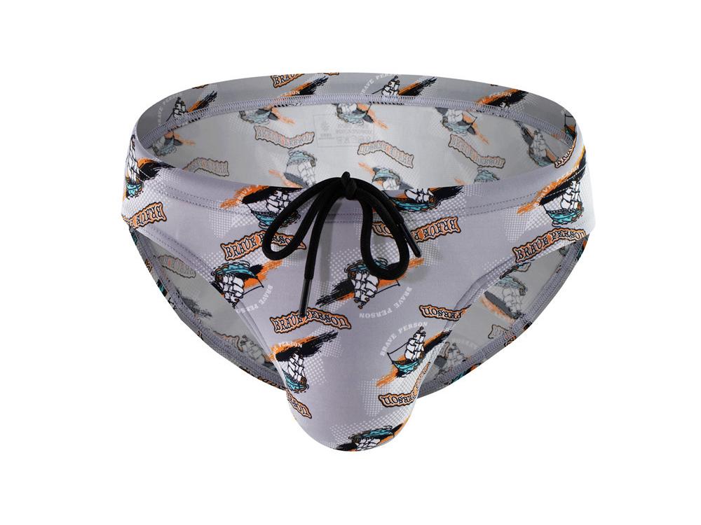 BRAVE PERSON Fearless Captain Men's Triangle Bikini Swim Briefs