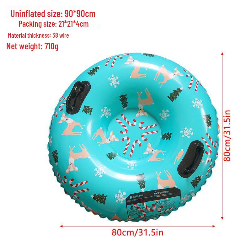 90cm Anti-Rollover Inflatable Ski Ring for Kids – Outdoor, Thickened, Cold-Resistant