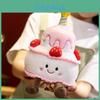 Cute Musical Birthday Cake Plush Toy With Strawberry Theme Ideal For Kids Birthday Celebrations