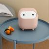 Desktop Trash Can with Folding Cover Press-Type Opening Mechanism Compact Size Cartoon Shape Trash Bin