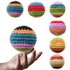 Conjunto de Bolas Coloridas de Malha à Mão para Malabarismo Footbag Macio Preenchido com Algodão para Crianças Adultos Crochê Brinquedo de Alívio de Estresse para Brincadeiras ao Ar Livre
