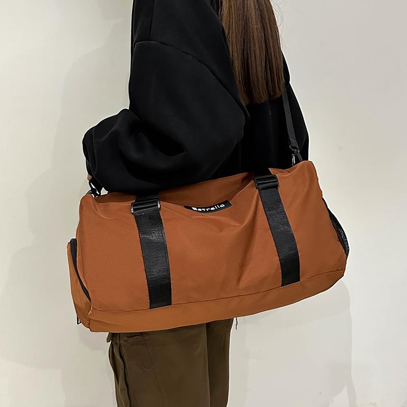 Fashion Fitness Yoga Bag Men's and Women's Leisure Sports Bag Large Capacity Luggage Bag One Shoulder Korean Portable Travel Bag