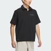 Adidas Woven Aeroready Polo Shirt Solid Color Logo Outdoor Quick-Dry Short Sleeve Polo Men Tops Black IX0112