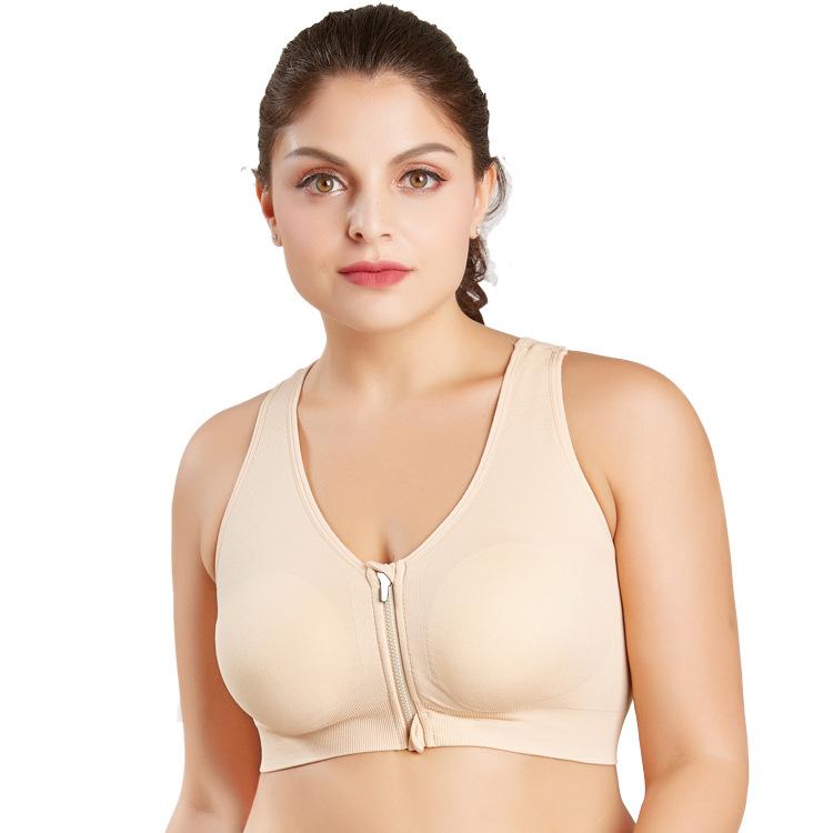 New Popular Front Zipper Comfortable Fitness Vest Moisture Wicking Yoga Running Sports Bra Underwear