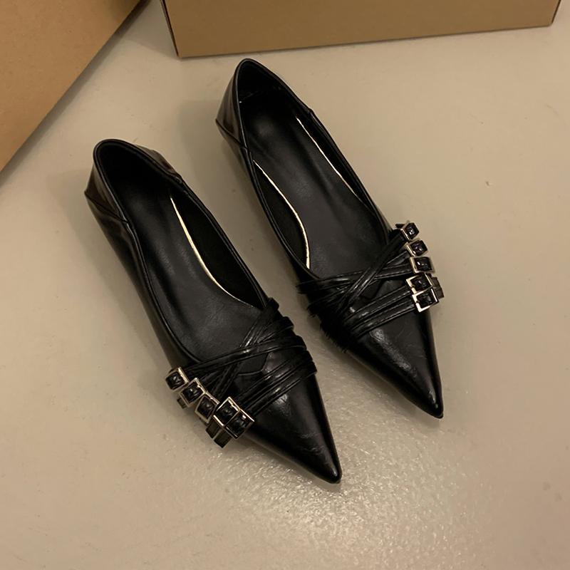 

Fashion Brand Design Wine Red Narrow Band Buckle Strap Shoes Woman Pointed Toe Kitten Heel Evening Pary Dress Pump Ladies Office Zapatos 35