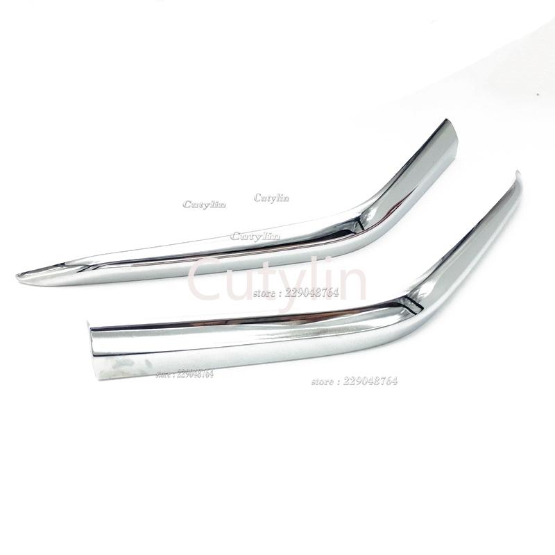 For Toyota Alphard 30 Sport 2018  ABS Chrome Front Bumper Corner Protection Strip Cover Trim Decorative Car Accessories
