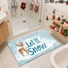 2D FLAT - 1pc Christmas Style Diatomite Bathroom Non-Slip Mat, Reindeer Snowflake Mat, Diatomite Floor Mat, Quiet Non-Slip Mat, Soft and Comfortable U