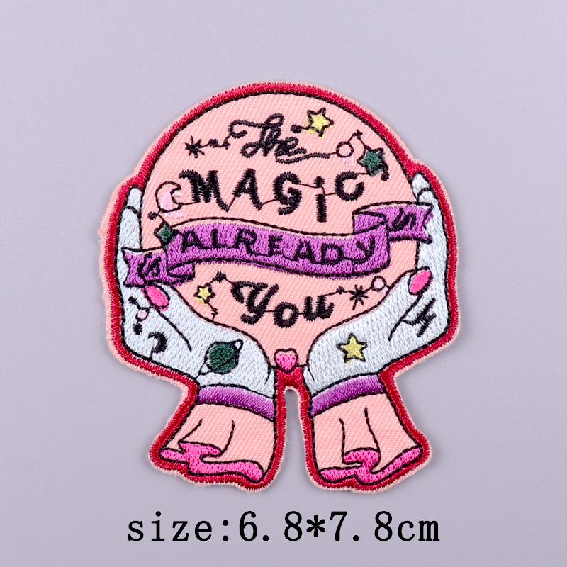 Mushroom Embroidery Patch Iron On Patches For Clothing Thermoadhesive Patches On Clothes Crystal Embroidered Patches For Clothes