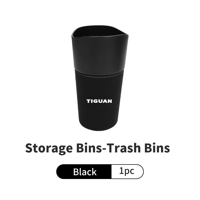 UNYDV1 For Volkswagen VW Car Cup Shaped Trash Can Tumbled Fur Auto Storage Container Tiguan MK1 Mk2 2016 2017 2018 2019 2020 2021