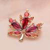 New Jing Hongmaple Brooch High-end Women's Delicate Crystal Maple Leaf Brooch Niche Design Sense Pin Suit with Accessories