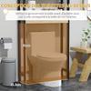 Estantería para inodoro mueble de baño unidad sobre WC con armario de 2 puertas y estante abierto, bambú