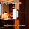 Tuya Smart Zigbee Door Window Sensor Magnetic Contact Open Closed Detector Home Security Burglar Sensor Works With Zigbee2MQTT