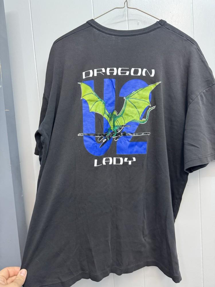 

26 vintage u2 dragon lady t shirt blackcat mens large Unisex T-Shirt XXXXL