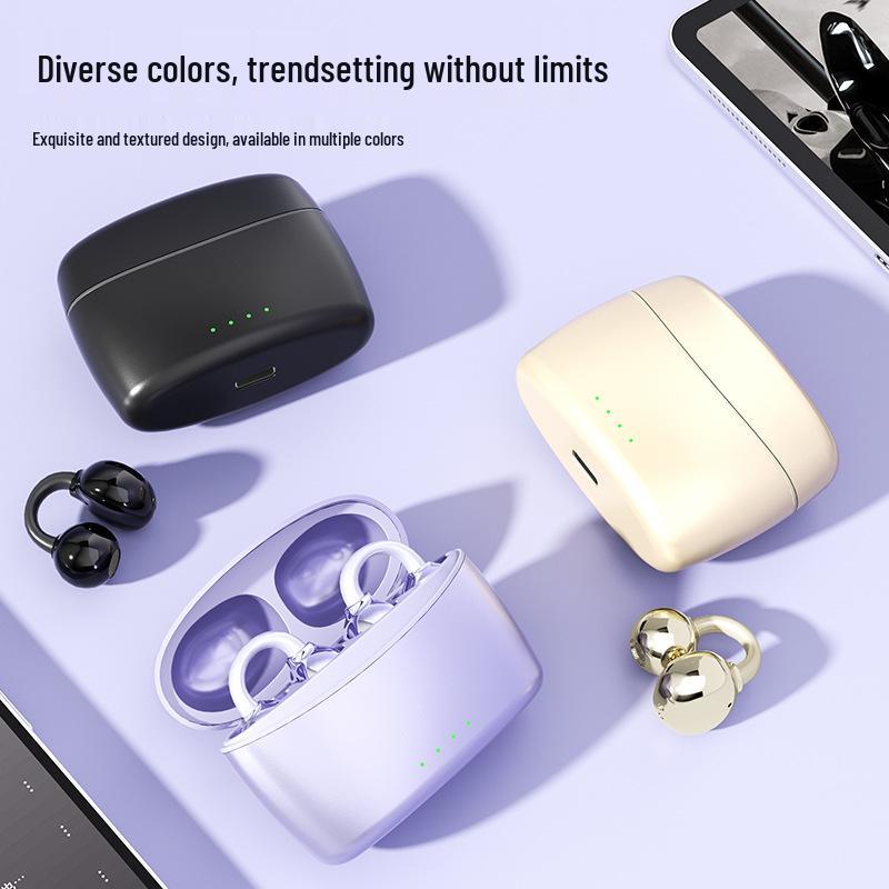 New Wireless Bluetooth Ear Clip Earphones: Ultra-Long Battery, Air Conduction, Sports, Noise-Canceling