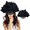 Personality Carnival Headpiece Novelty Halloween Mask Headwear Feather Masquerade Mask  Festival