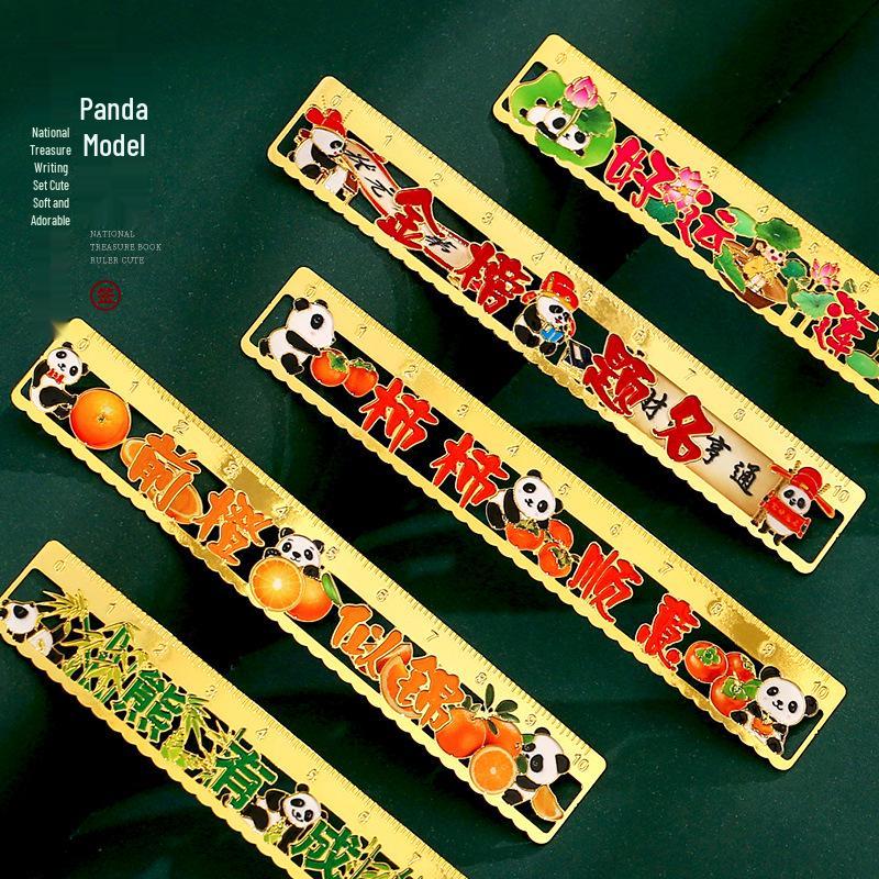 Thousand Li of Rivers and Mountains: Brass Bookmark Ruler in Ancient Style for Success in Exams and Study.