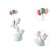 Balloon Bunny Figurine, Creative Resin Flying Bunny Figure Sculpture Ornaments for Bedroom, Living Room, Desktop, Bookshelf