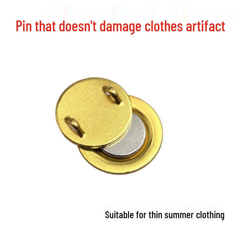 Instant Fridge Magnet Converter Pin - Strong Magnetic Brooch with Metal Buckle Fixation