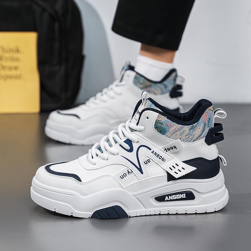 Herrenschuhe Neue Frühling Herbst Koreanische High-Top Freizeitschuhe Weichsohle Outdoor Wanderschuhe Mode Jugend Joker Sports Board Schuh