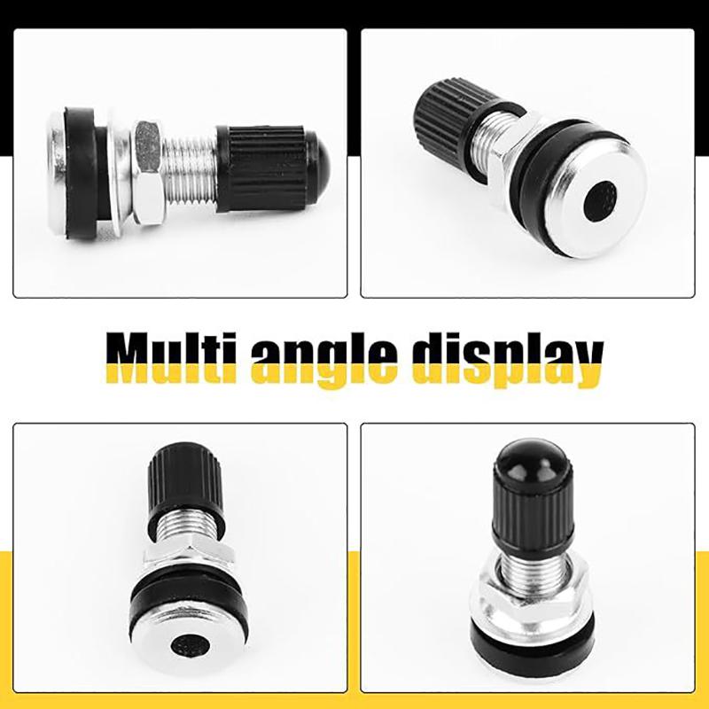 2 Stück Motorrad Radventil 33mm Motorrad Roller Fahrrad Quad Schlauchloser Mountainbike Reifenventil Staubkappe