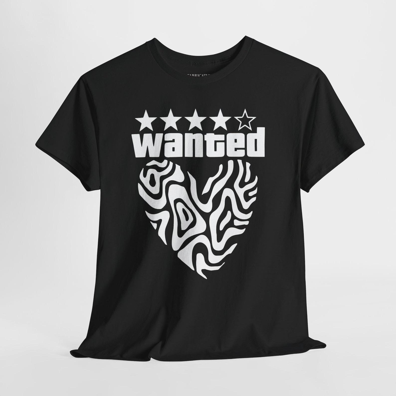 Wanted Zebra Heart Graphic Tee, Y2K Streetwear, Cyber Grunge Apparel 2XL