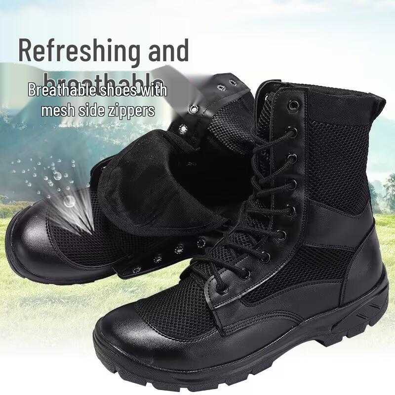 

Men s Breathable Mesh Tactical Combat Boots 36-46