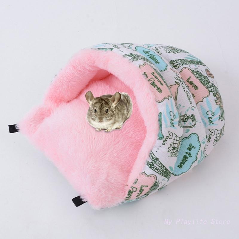 Kleintier Winterbett Haus Warm Hängematte Nest Zubehör für Hamster Meerschweinchen Igel Schlangen Spinnen Eidechsen