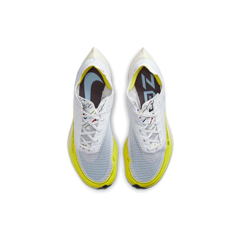Nike ZoomX Vaporfly Next% 2 White Yellow Strike Women's Sneakers Casual DM9056-100