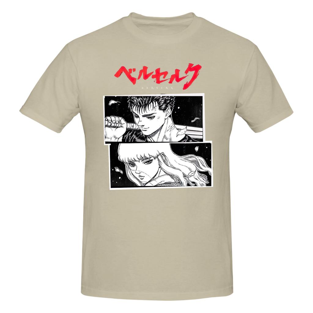 Piece Guts Griffith Funny Cotton TShirt BBerserker Anime Tees Tops For Unisex