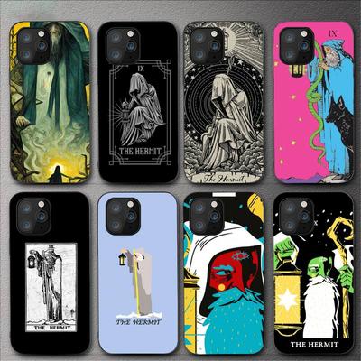 Tarot Card The Hermit Phone Case For Iphone 11 12 Mini 13 14 Pro Xs Max X 8 7 6s Plus 5 Se Xr Shell