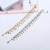 Sparkle Rhinestone Tassel Bell Anklet , Unique Design Gold Silver Ankle Bracelet for Women