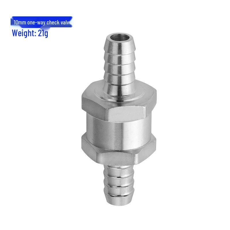 Stainless Steel Core Check Valve for Oil Pipes - Available In 6/8/10mm Sizes, Aluminum Alloy for Automotive & Marine Use