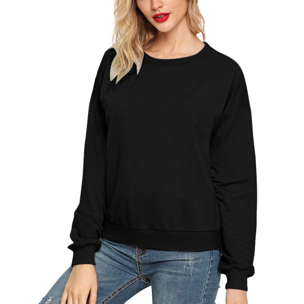 2023 Women's Loose Round Neck Hoodie - Autumn/Winter Style with Plus Velvet Thickness