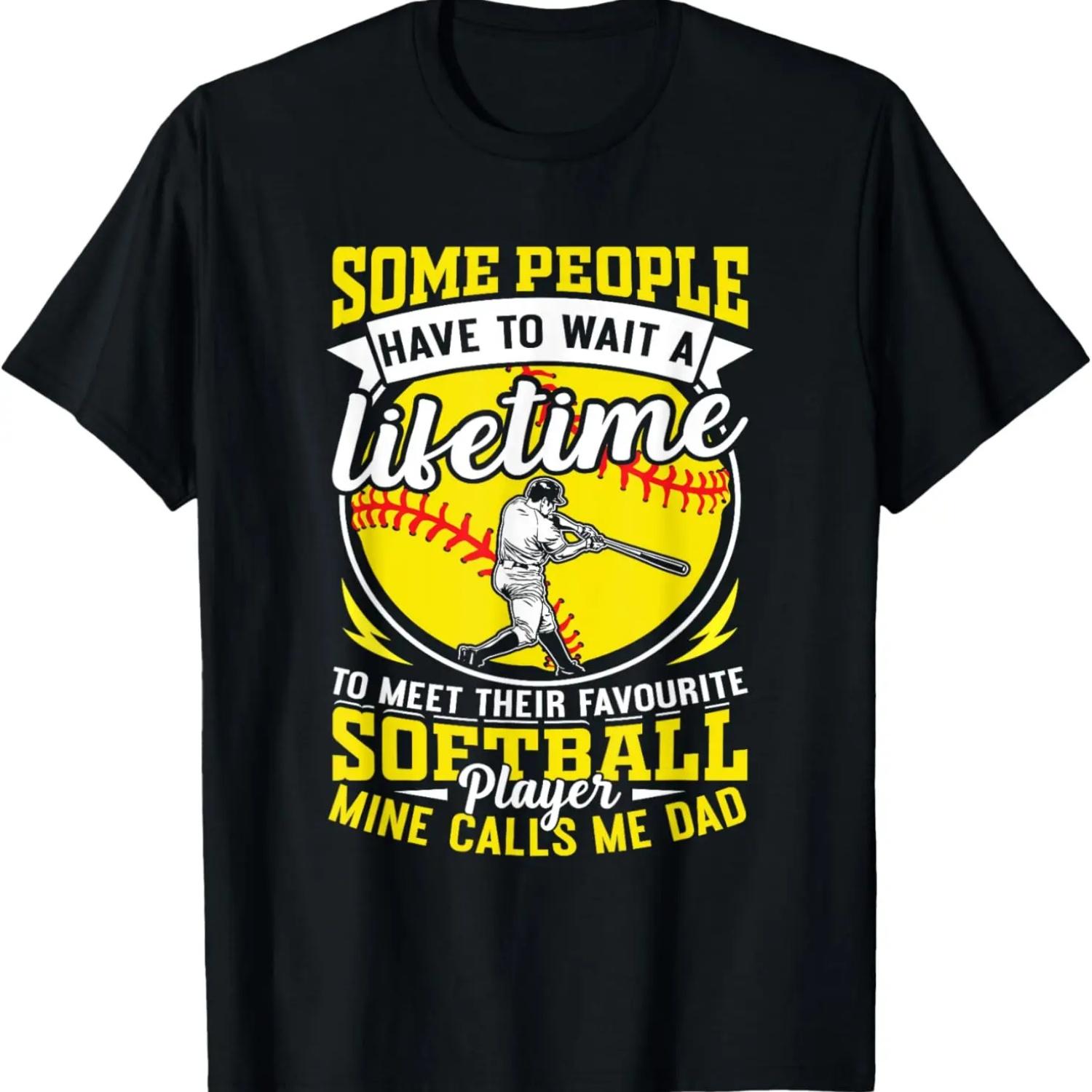 

Softball dad for men my favorite player calls me dad boys T-Shirt XXXXXL чорний