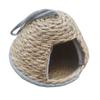 Cottage Style Weaved Bird House Hand-Woven Vintage Hanging Parrot Nest Breathable Bird Breeding Nests Courtyard Decoration