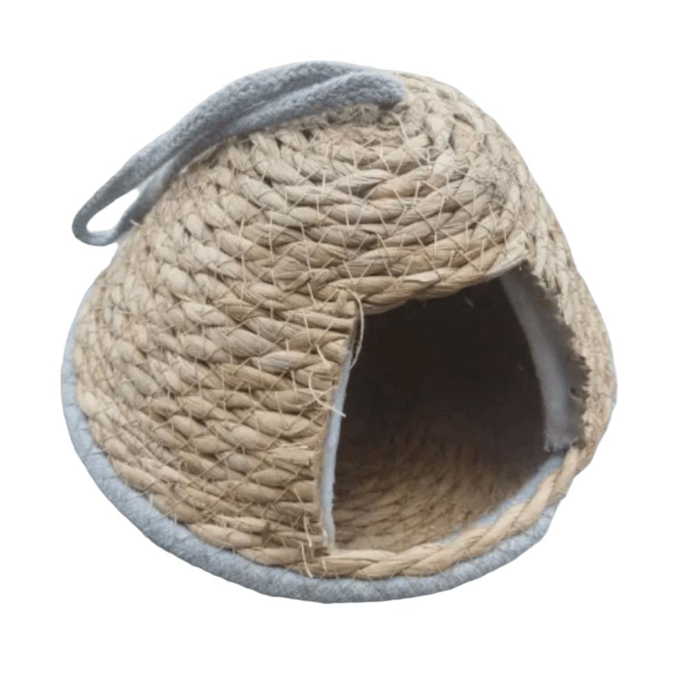 Breathable Hanging Parrot Nest Hand-Woven Grass Woven Bird Nest  Courtyard Decoration коричневый