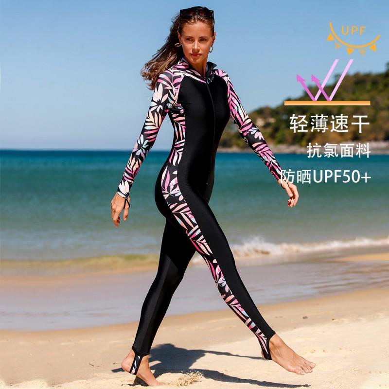 Diving Swimsuit Women With Hood Long Sleeve UV Protection Rash Guard Swimwear Snorkeling Surfing Water Sports