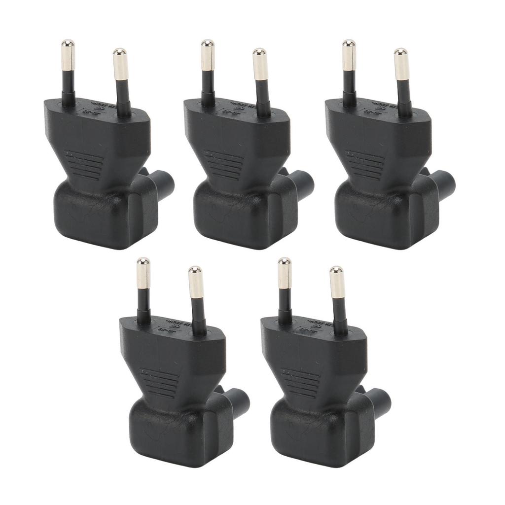 5Pcs  To IEC320 C7 Power Adapter  Male To IEC320 C7 Female Power Plug Adapter Elbow Connector