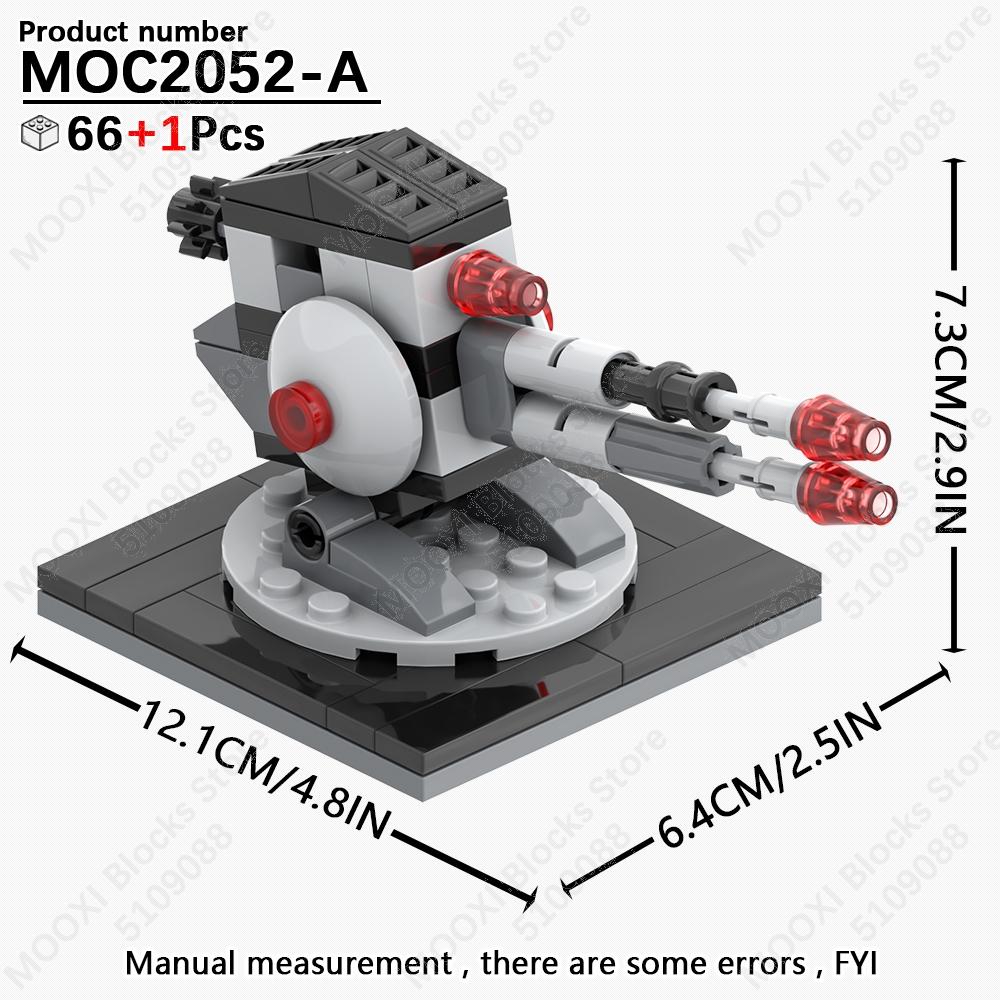 MOOXI Star Wars Mech Veicolo Cannone Carro Armato Armi Nave da Trasporto Soldati Modello Mattoncini Fai da Te Blocchi da Costruzione Assemblati Giocattolo per Bambini
