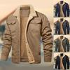 Men's Autumn And Winter Solid Color Casual Padded Jacket Workwear Jacket